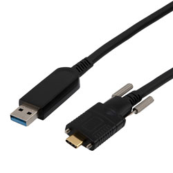 USB 3.0有源光缆(AOC)，A公至C公带锁紧螺丝，拖链，20米的图片