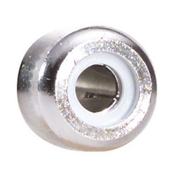 同轴线缆适配器，RCA穿壁式母头/母头，0.5in/1.3cm圆孔，白色的图片