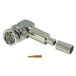 BNC压接式直角插头，75 Ohm，用于RG58、RG62系列线缆的图片