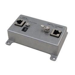 单端口6类无源千兆级中跨/供电器，带高功率浪涌保护器的图片