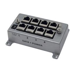 四端口6类无源千兆级中跨/供电器的图片