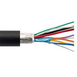 超高速USB3.0散装线缆，30/24AWG，户外级抗紫外线VW-1阻燃等级UL20276 PVC护套，黑，500英尺（152.4米）的图片