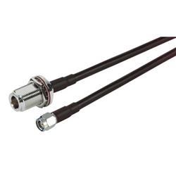 195-系列引线, 反极性SMA插头 / N型穿壁式母头, 4.0 ft/1.2 m的图片