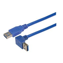 USB 3.0直角型线缆组件，下出线A型/直通A型连接器，1米的图片