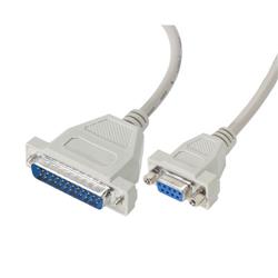 模制AT调制解调器线缆，DB25公头/DB9母头，10.0ft/3.0m的图片