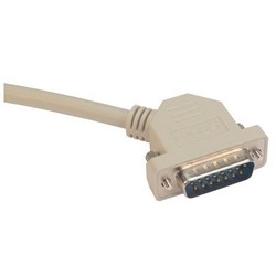 优良型模制D-Sub线缆，DB15公头/45度右出线公头，25英尺（7.6米）的图片