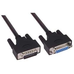 低烟无卤D-Sub线缆，DB15公头/DB15母头，1.0ft/0.3m的图片