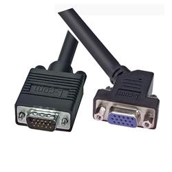 SVGA延长线，HD15公头/45度弯角型母头，10英尺（3米）的图片