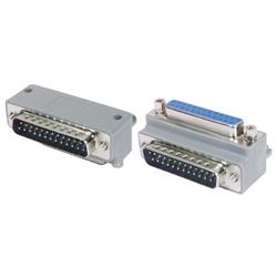 小型直角适配器，DB25 公头 / DB25 母头，线缆出口 3的图片