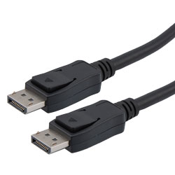 DisplayPort数字音视频线缆组件，支持DisplayPort 2.0规定的16K与HDR，公头/公头，低烟无卤，黑，0.5米的图片