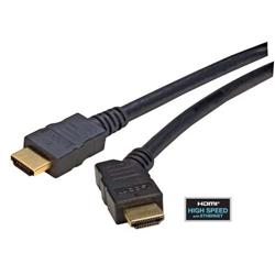 带以太网功能高速HDMI 线缆，公头/45度左出线公头，4米的图片