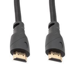 尼龙编织线缆组件，HDMI 2.0公头至公头，带铁氧体磁环，支持4K分辨率，3M的图片