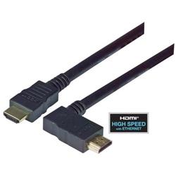 具有以太网功能的高速HDMI 线缆，公头/公头直角式向右出线，1.0m的图片