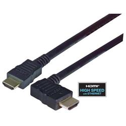 具有以太网功能的高速HDMI 线缆，公头/公头直角式向左出线，0.5m的图片