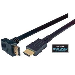 具有以太网功能的高速HDMI 线缆，公头/公头直角式向上出线，1.0m的图片
