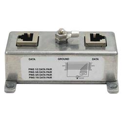 室内级6类屏蔽10/100/1000Base-T避雷器，RJ45插座的图片