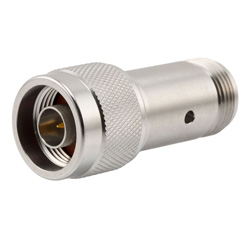 2W/9dB固定式衰减器，N型公头/N型母头，钝化不锈钢主体，高达18G的图片