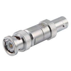 2W/1dB固定式衰减器，BNC公头/BNC母头，三金属电镀黄铜制，工作频率4GHz以内的图片