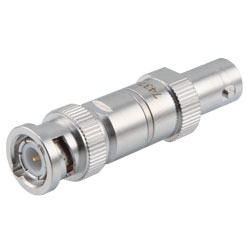 2W/2dB固定式衰减器，BNC公头/BNC母头，三金属电镀黄铜制，工作频率4GHz以内的图片