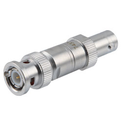 2W/9dB固定式衰减器，BNC公头/BNC母头，三金属电镀黄铜制，工作频率4GHz以内的图片