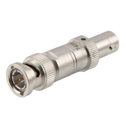 2W/8dB固定式衰减器，75欧姆BNC公头/75欧姆BNC母头，三金属电镀黄铜制，工作频率4GHz以内的图片