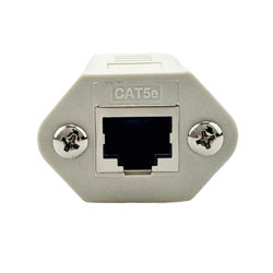 超5类屏蔽式网络延长线缆，安装法兰至直角上出线 RJ45连接器，0.75m的图片