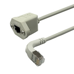 6类屏蔽式网络延长线缆，安装法兰至直角下出线 RJ45连接器，0.75m的图片