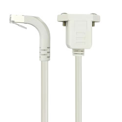 6类屏蔽式网络延长线缆，安装法兰至直角下出线 RJ45连接器，1.5m的图片