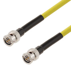 75 欧姆 12G SDI BNC 公头到 BNC 公头电缆组件，使用 4694R-YW 同轴电缆，3 英尺的图片