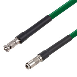 75 欧姆 12G SDI HD-BNC 公头转 1.0/2.3 公头电缆组件，使用 4694R-GR 同轴电缆，10 英尺的图片
