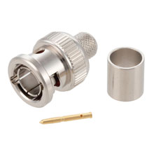 12G-SDI 75欧姆BNC公头连接器，压接式/焊杯式，用于Belden 4694R、Belden 1694A、RG6的图片