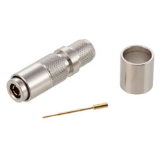 12G SDI 1.0/2.3 75欧姆公头连接器，压接式/焊杯式，用于 4694R, Belden 1694A, RG6的图片