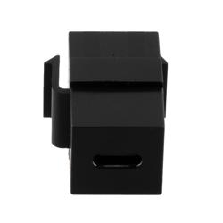 USB 3.1 Type C Keystone型转接头，180度，黑色的图片