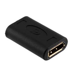 DisplayPort母头至母头转接头，黑色的图片