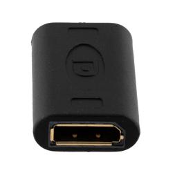 DisplayPort母头至母头转接头，黑色的图片