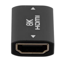 HDMI 2.1母头至母头转接头，铝合金，灰色的图片