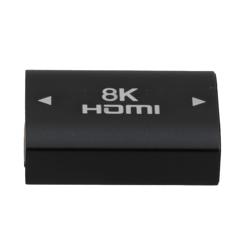 HDMI 2.1母头至母头转接头，铝合金，灰色的图片