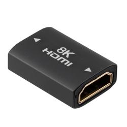 HDMI 2.1母头至母头转接头，铝合金，灰色的图片