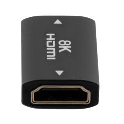 HDMI 2.1母头至母头转接头，铝合金，灰色的图片