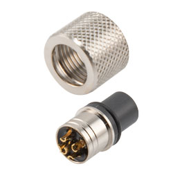 5针A编码M12模塑连接器，母头，屏蔽的图片