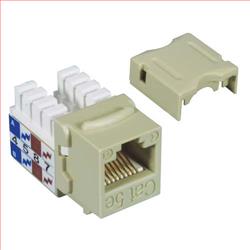 超5类Keystone插座，110/RJ45 EIA568A/B，乳白色的图片
