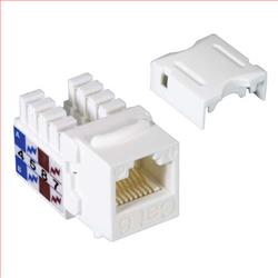 6 类 Keystone 插座, 110 / RJ45 EIA568A/B 白色的图片