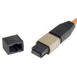 无导针MPO/无导针MPO，6芯光纤带，OM3 10G 50/125多模，OFNR护套，天蓝，25米的图片