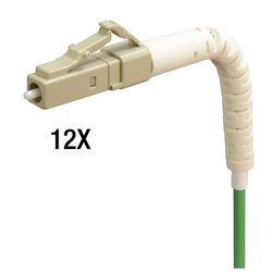 MPO公头/12条柔性LC扇出，12芯光纤带，OM3 10G 50/125多模，OFNR护套，天蓝，0.5米的图片