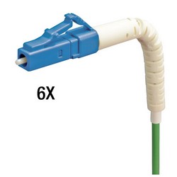 MPO公头/6条柔性LC扇出，6芯光纤带，9/125单模，OFNR护套，黄，5米的图片