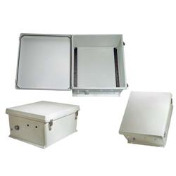 防风雨NEMA 4X外壳，18.0in/45.7cm x 16.0in/40.4cm x 8.0in/20.3cm，带DIN安装导轨的图片