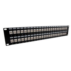 3.5"x19" (2U) 48 Port  Low Profile Category 5e Feed-Thru Mini-Coupler panel w/Cable Manager的图片