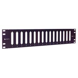 3.5×19英寸（8.9×48.3厘米）空白配线架，带16个通用DB37/HD62开口，黑的图片