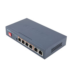 桌面式千兆级以太网交换机，4个10/100/1000T 802.3at PoE+端口的图片