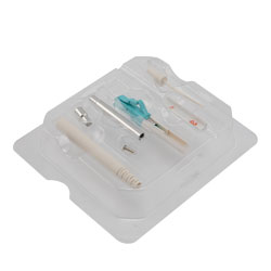 拼接连接器套件，LC 多模 3.0mm OM3 水蓝色，带 10 件连接器的图片